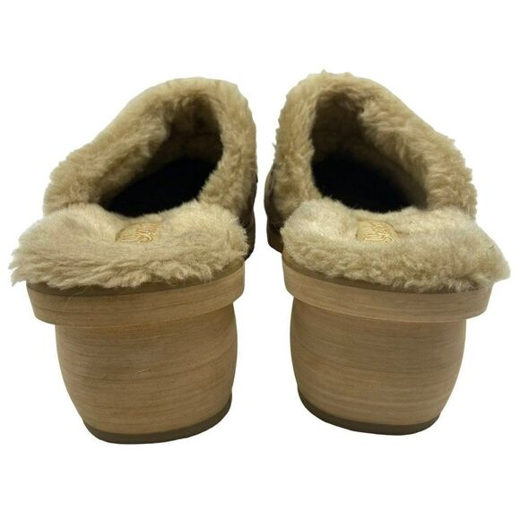 Skechers Cali Faux Fur Lined Mule Clogs Comfort Shoes Tan Size 8 - Picture 4 of 7